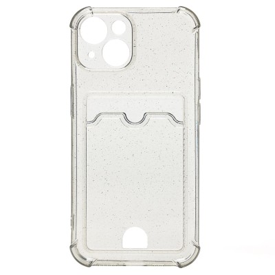 Чехол-накладка для Apple iPhone 14 (черный) - SC300 с картхолдером