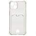 Чехол-накладка для Apple iPhone 14 (черный) - SC300 с картхолдером