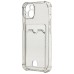 Чехол-накладка для Apple iPhone 14 (черный) - SC300 с картхолдером