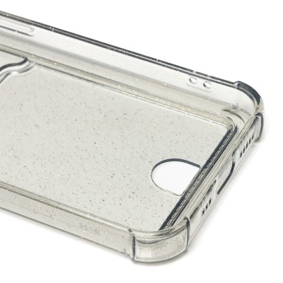 Чехол-накладка для Apple iPhone 14 (черный) - SC300 с картхолдером