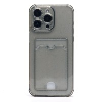 Чехол-накладка для Apple iPhone 15 Pro Max (черный) - SC300 с картхолдером