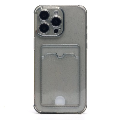 Чехол-накладка для Apple iPhone 15 Pro Max (черный) - SC300 с картхолдером