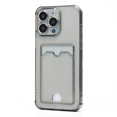 Чехол-накладка для Apple iPhone 15 Pro Max (черный) - SC300 с картхолдером