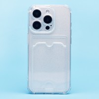 Чехол-накладка для Apple iPhone 15 Pro (белый) - SC300 с картхолдером Чехол-накладка для Apple iPhone 15 Pro (белый) - SC300 с картхолдером