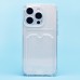 Чехол-накладка для Apple iPhone 15 Pro (белый) - SC300 с картхолдером