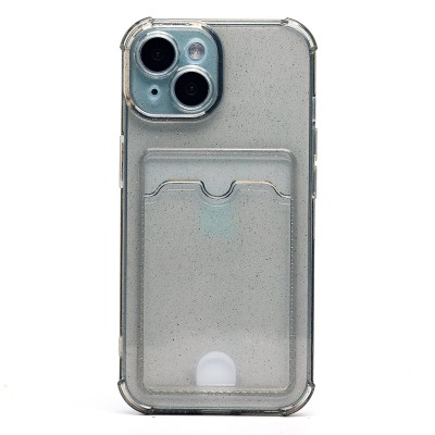 Чехол-накладка для Apple iPhone 15 (черный) - SC300 с картхолдером Чехол-накладка для Apple iPhone 15 (черный) - SC300 с картхолдером