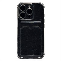 Чехол-накладка для Apple iPhone 16 Pro (черный) - SC300 с картхолдером