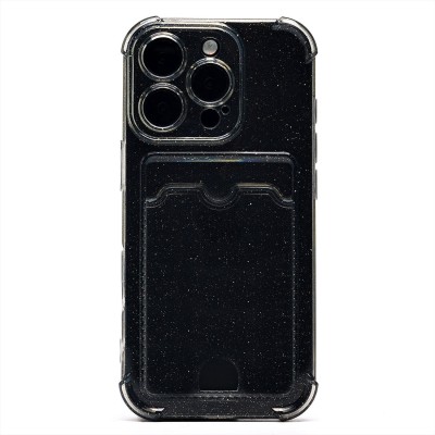 Чехол-накладка для Apple iPhone 16 Pro (черный) - SC300 с картхолдером
