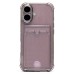 Чехол-накладка для Apple iPhone 16 (черный) - SC300 с картхолдером