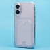 Чехол-накладка для Apple iPhone 16 (белый) - SC300 с картхолдером