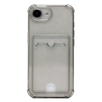 Чехол-накладка для Apple iPhone 16e (черный) - SC300 с картхолдером