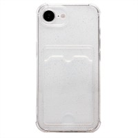 Чехол-накладка для Apple iPhone 16e (белый) - SC300 с картхолдером