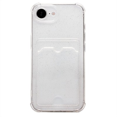 Чехол-накладка для Apple iPhone 16e (белый) - SC300 с картхолдером