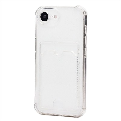 Чехол-накладка для Apple iPhone 16e (белый) - SC300 с картхолдером