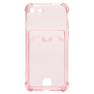 Чехол-накладка для Apple iPhone 8 (розовый) - SC300 с картхолдером Чехол-накладка для Apple iPhone 8 (розовый) - SC300 с картхолдером