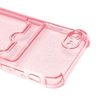 Чехол-накладка для Apple iPhone SE 2020 (розовый) - SC300 с картхолдером Чехол-накладка для Apple iPhone SE 2020 (розовый) - SC300 с картхолдером