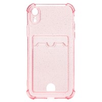 Чехол-накладка для Apple iPhone XR (розовый) - SC300 с картхолдером