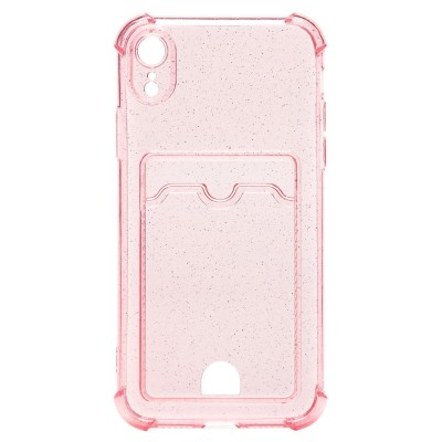 Чехол-накладка для Apple iPhone XR (розовый) - SC300 с картхолдером
