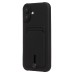Чехол-накладка для Apple iPhone 16 Plus (черный) - SC304 c картхолдером