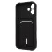 Чехол-накладка для Apple iPhone 16 Plus (черный) - SC304 c картхолдером