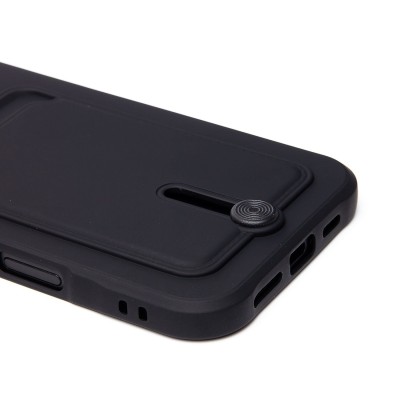 Чехол-накладка для Apple iPhone 16 Plus (черный) - SC304 c картхолдером