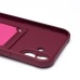 Чехол-накладка для Apple iPhone 16 Plus (бордовый) - SC304 c картхолдером