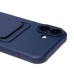 Чехол-накладка для Apple iPhone 16 Plus (темно-синий) - SC304 c картхолдером