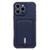 Чехол-накладка для Apple iPhone 16 Pro Max (темно-синий) - SC304 c картхолдером