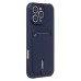 Чехол-накладка для Apple iPhone 16 Pro Max (темно-синий) - SC304 c картхолдером