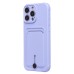 Чехол-накладка для Apple iPhone 16 Pro Max (светло-фиолетовый) - SC304 c картхолдером