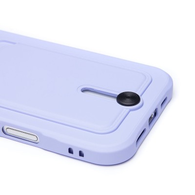Чехол-накладка для Apple iPhone 16 Pro Max (светло-фиолетовый) - SC304 c картхолдером