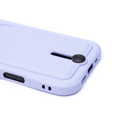 Чехол-накладка для Apple iPhone 16 Pro (светло-фиолетовый) - SC304 c картхолдером