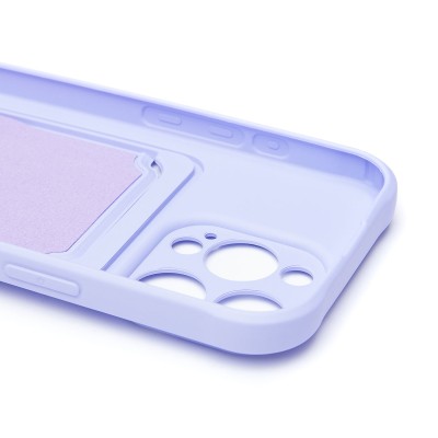 Чехол-накладка для Apple iPhone 16 Pro (светло-фиолетовый) - SC304 c картхолдером