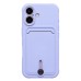 Чехол-накладка для Apple iPhone 16 (светло-фиолетовый) - SC304 c картхолдером