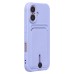 Чехол-накладка для Apple iPhone 16 (светло-фиолетовый) - SC304 c картхолдером