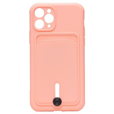 Чехол-накладка для Apple iPhone 11 Pro (светло-розовый) - SC304 с картхолдером