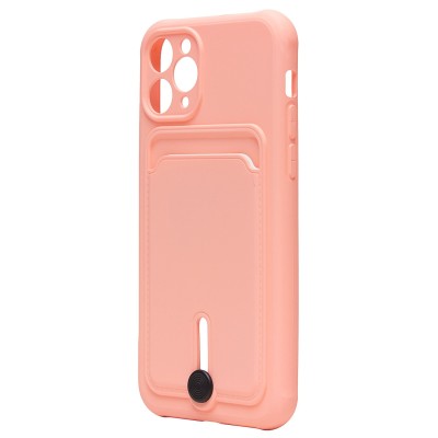 Чехол-накладка для Apple iPhone 11 Pro (светло-розовый) - SC304 с картхолдером