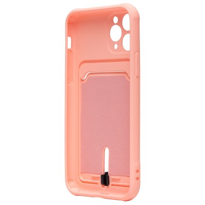 Чехол-накладка для Apple iPhone 11 Pro (светло-розовый) - SC304 с картхолдером