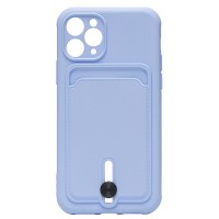 Чехол-накладка для Apple iPhone 11 Pro (светло-фиолетовый) - SC304 с картхолдером