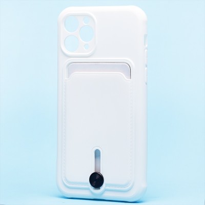 Чехол-накладка для Apple iPhone 11 Pro (белый) - SC304 с картхолдером