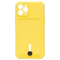 Чехол-накладка для Apple iPhone 11 Pro (желтый) - SC304 с картхолдером