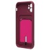 Чехол-накладка для Apple iPhone 11 (бордовый) - SC304 с картхолдером Чехол-накладка для Apple iPhone 11 (бордовый) - SC304 с картхолдером
