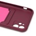 Чехол-накладка для Apple iPhone 11 (бордовый) - SC304 с картхолдером Чехол-накладка для Apple iPhone 11 (бордовый) - SC304 с картхолдером