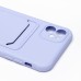 Чехол-накладка для Apple iPhone 11 (темно-фиолетовый) - SC304 с картхолдером