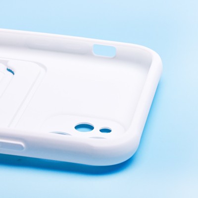 Чехол-накладка для Apple iPhone 11 (белый) - SC304 с картхолдером
