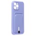 Чехол-накладка для Apple iPhone 12 Pro Max (темно-фиолетовый) - SC304 с картхолдером