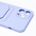 Чехол-накладка для Apple iPhone 12 Pro Max (темно-фиолетовый) - SC304 с картхолдером