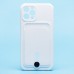Чехол-накладка для Apple iPhone 12 Pro (белый) - SC304 с картхолдером
