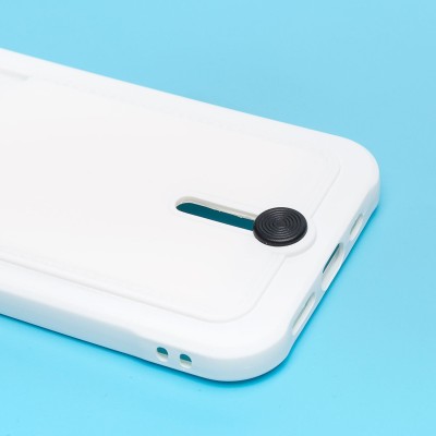 Чехол-накладка для Apple iPhone 12 Pro (белый) - SC304 с картхолдером