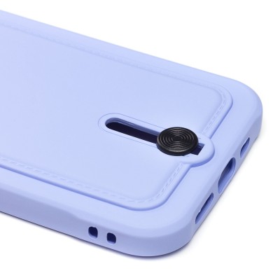 Чехол-накладка для Apple iPhone 12 (светло-фиолетовый) - SC304 с картхолдером